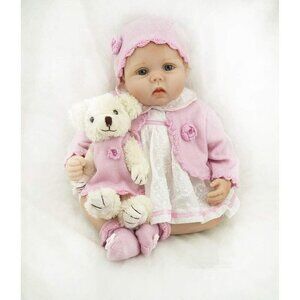 🆕 20 inches Vinyl Body Realistic Reborn Baby Girls Doll